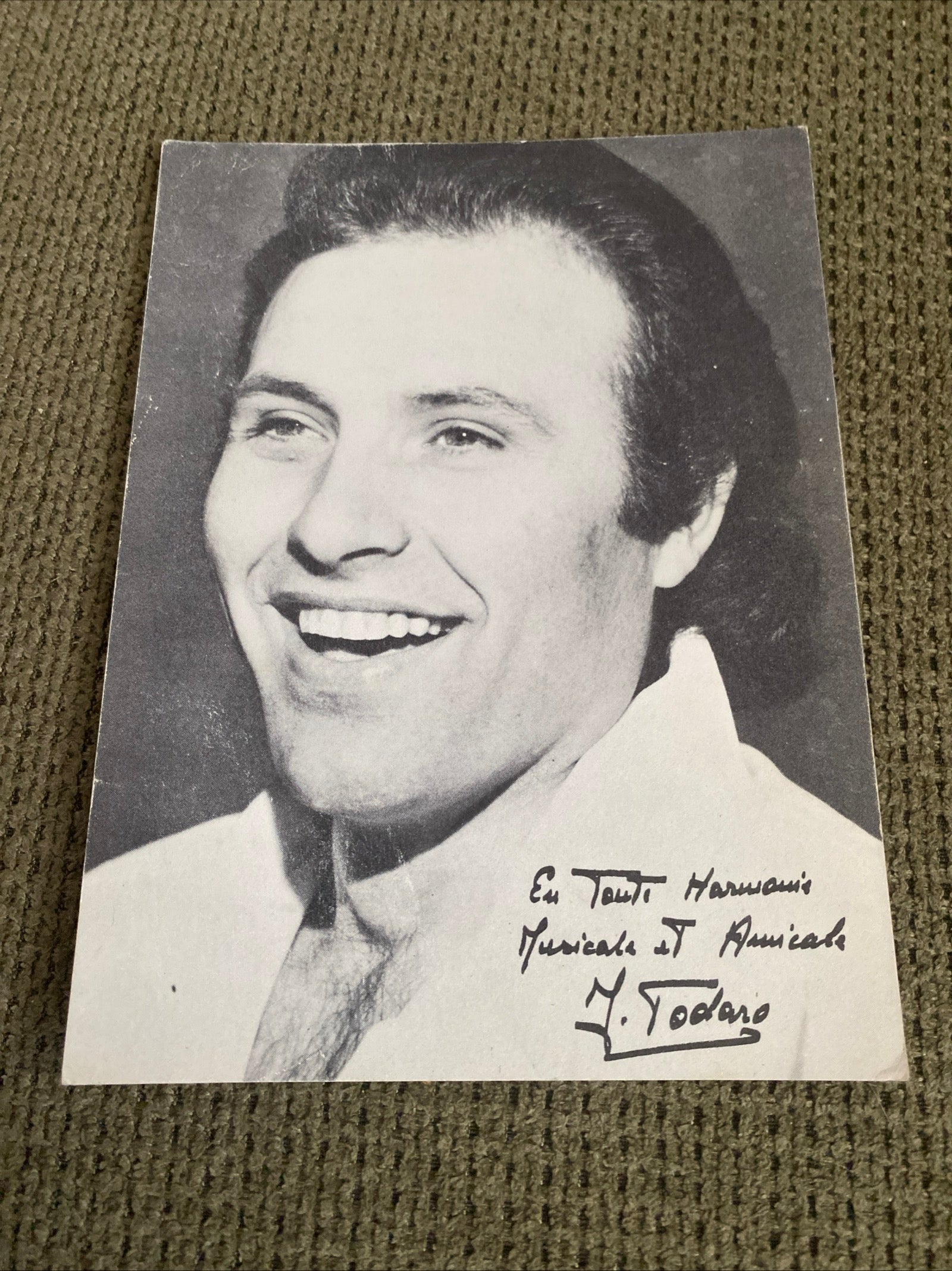 Carte postale dédicacée José Todaro