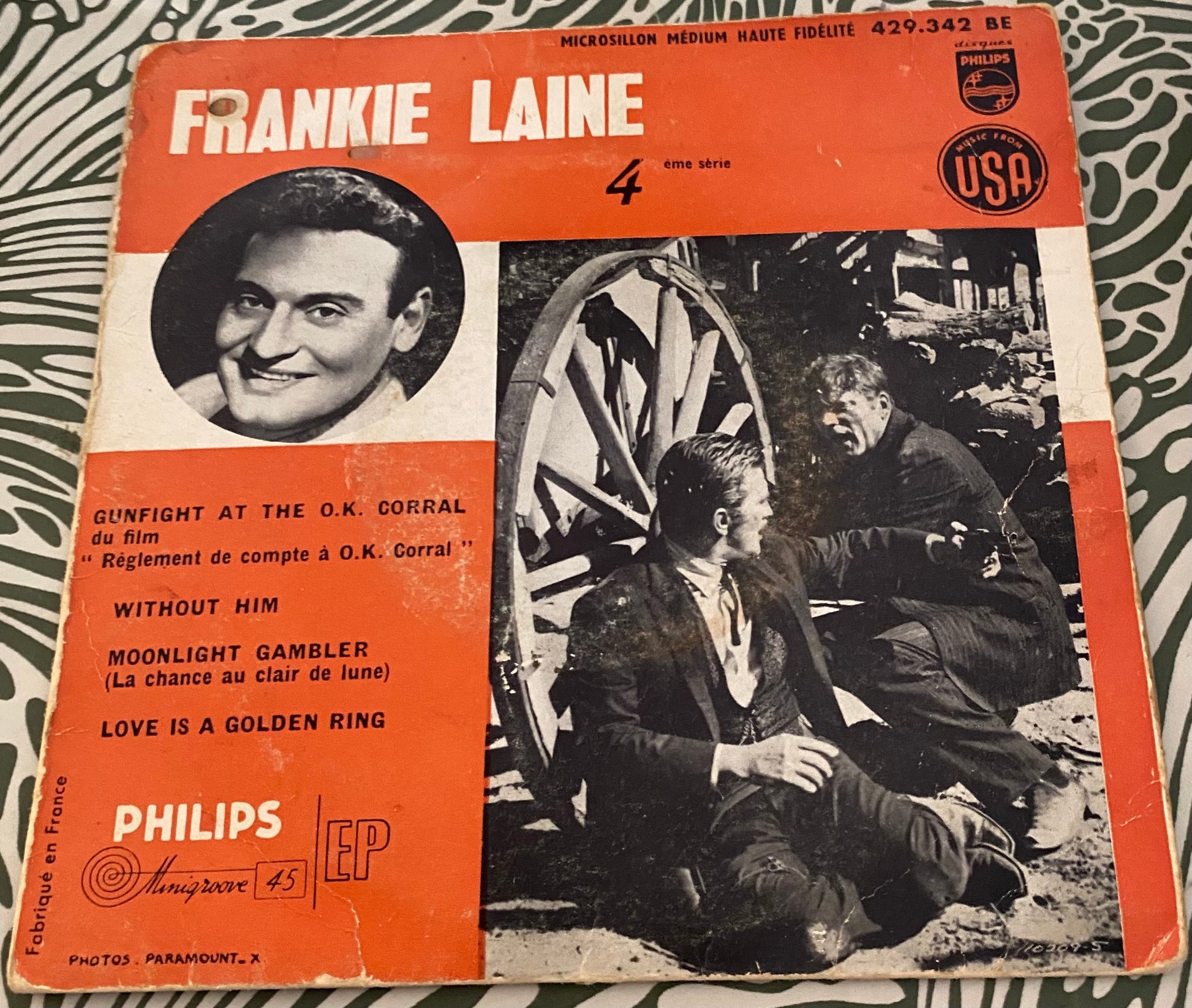 Disque vinyle 45 Tours Frankie Laine. Bande originale du film A ok corral