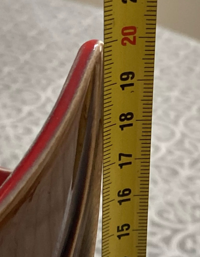 Vase ancien Vallauris, 6201. Auteur 20 cm largeur en haut 10 cm. Fabriqué en France.