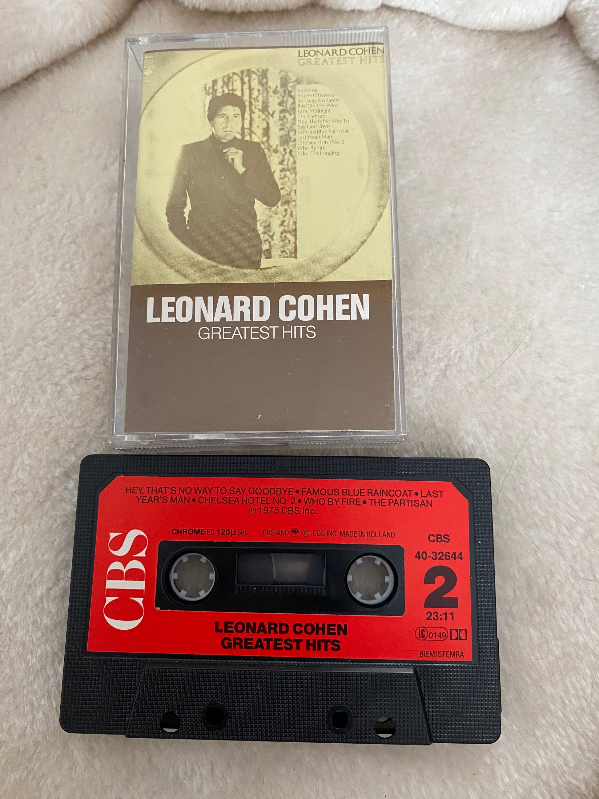 Cassette audio Léonard Cohen. Greatest hits
