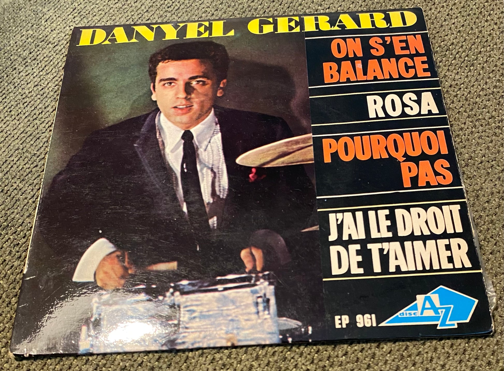 Disque vinyle 45 tours Daniel Gérard. On s’en balance
