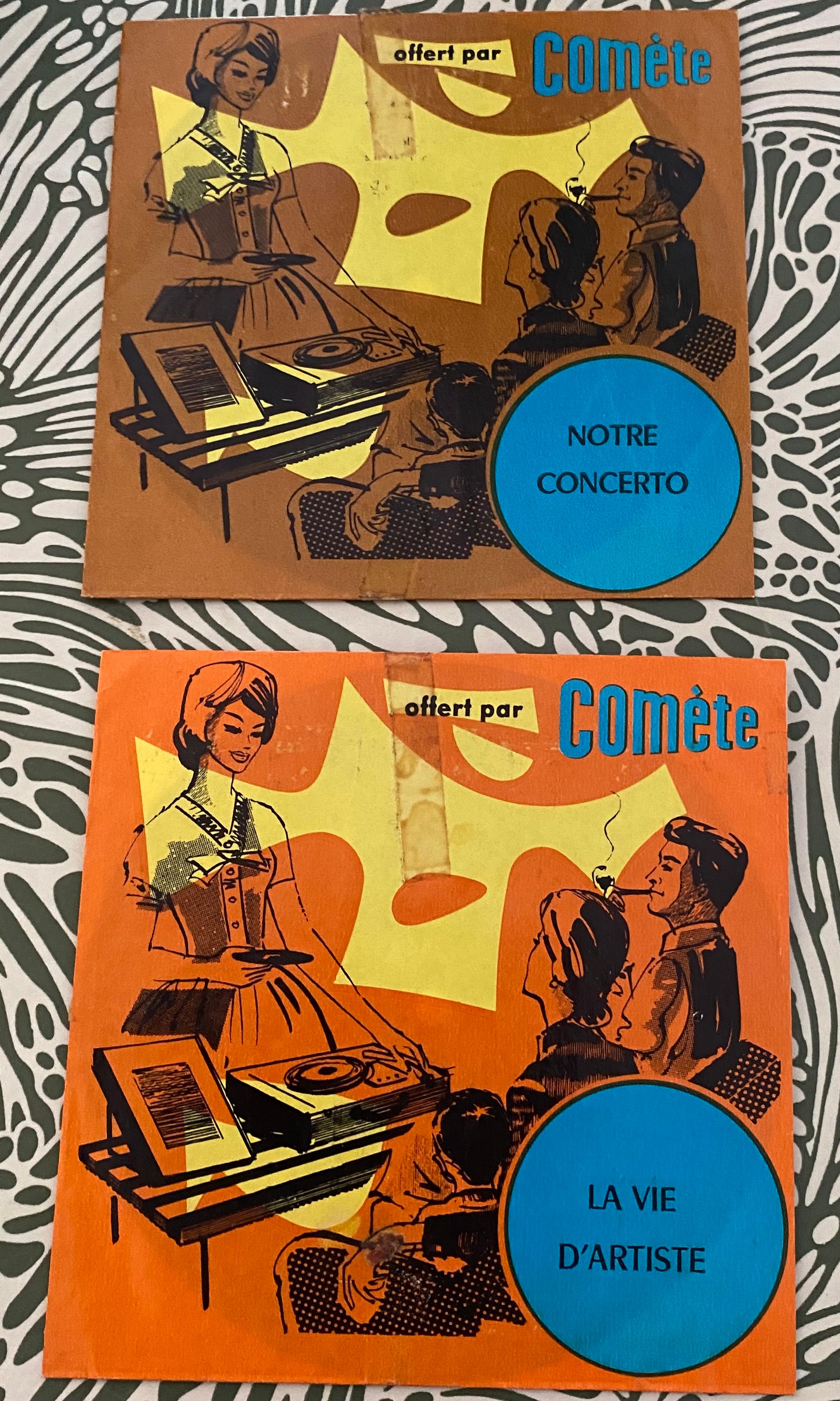 Disque vinyle publicitaire souple offert par comète Lot de 2
