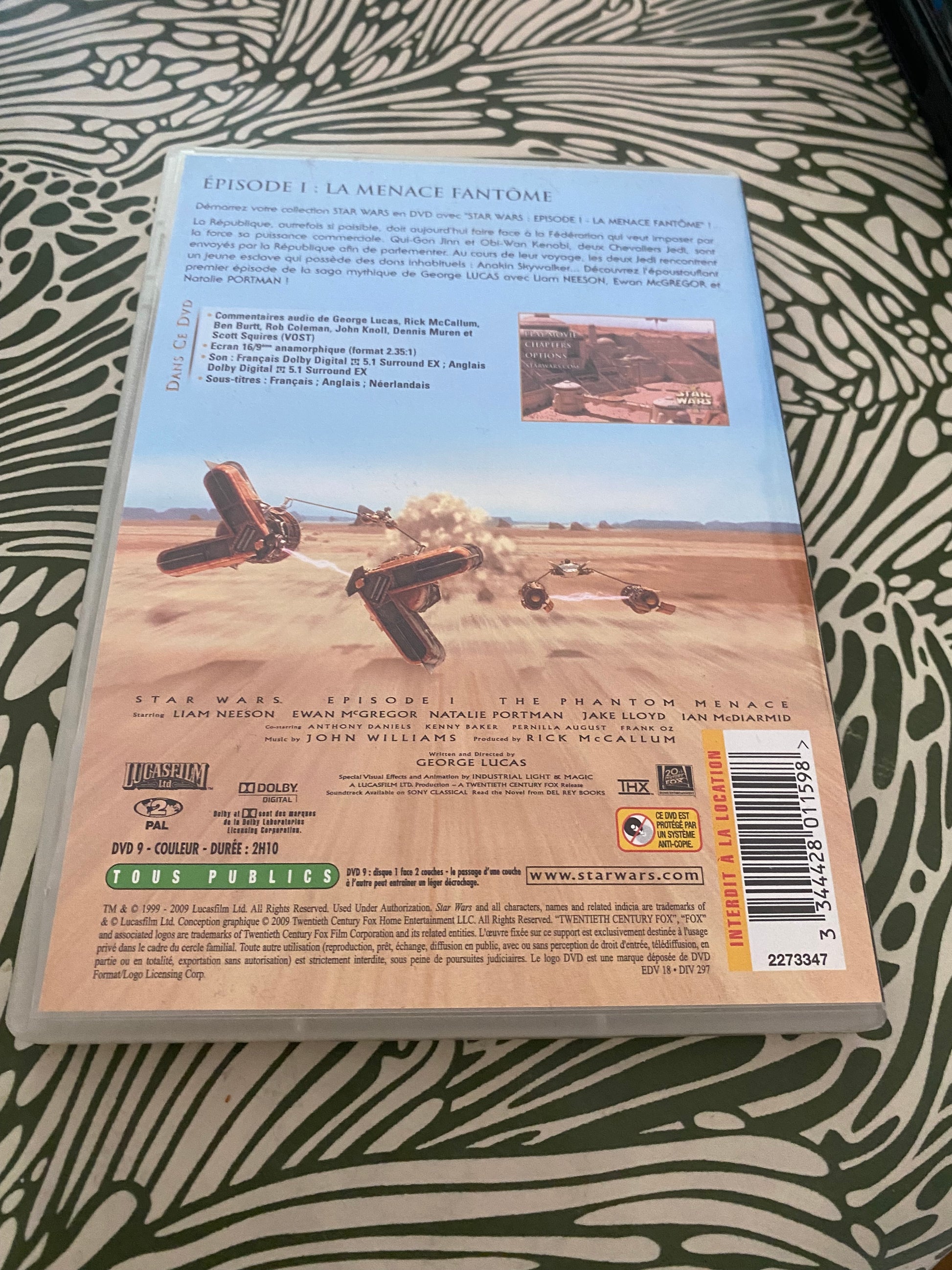 DVD film Star Wars 1. La menace Fantôme