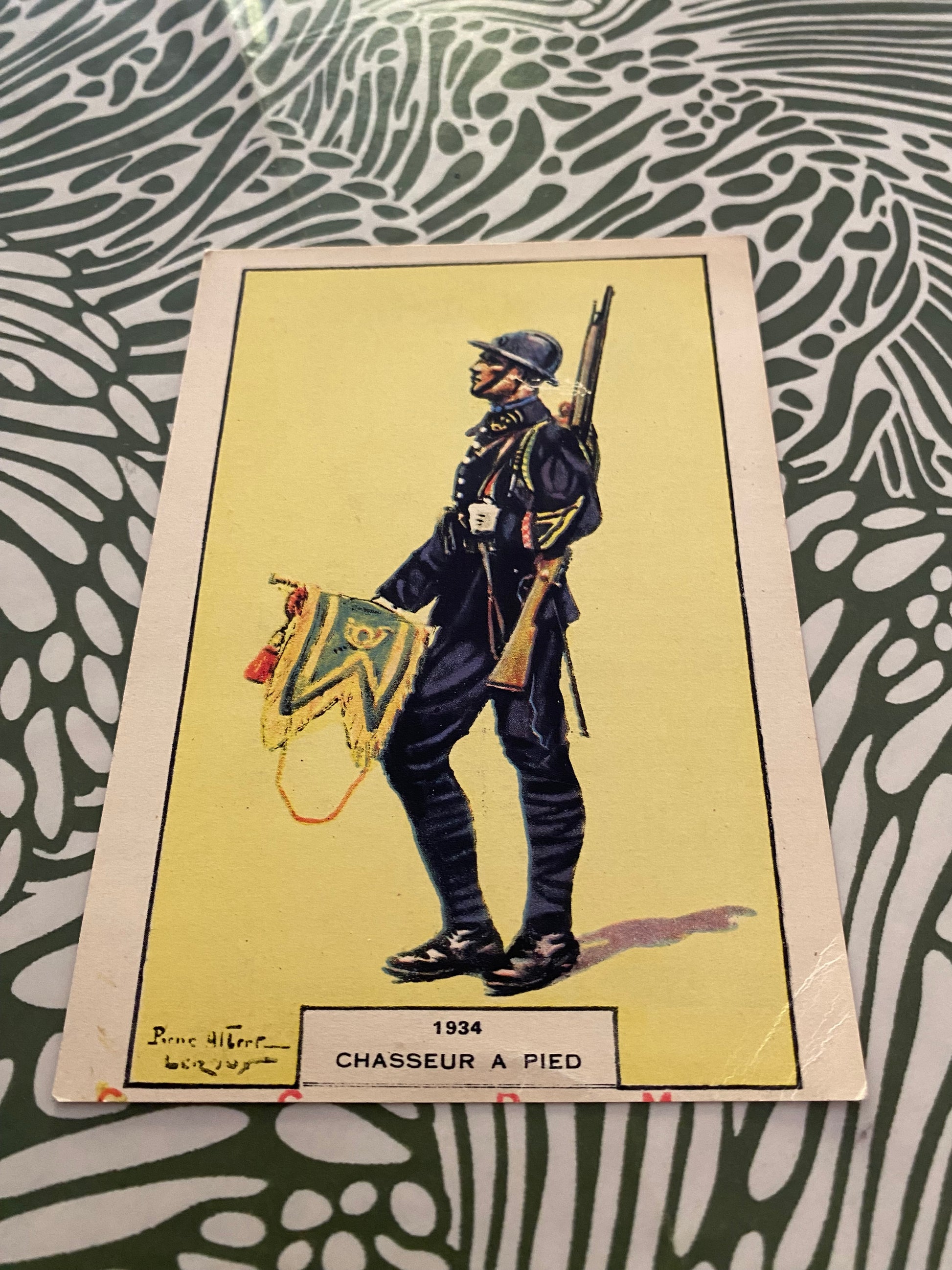 Carte postale ancienne Chasseur à pied 1934