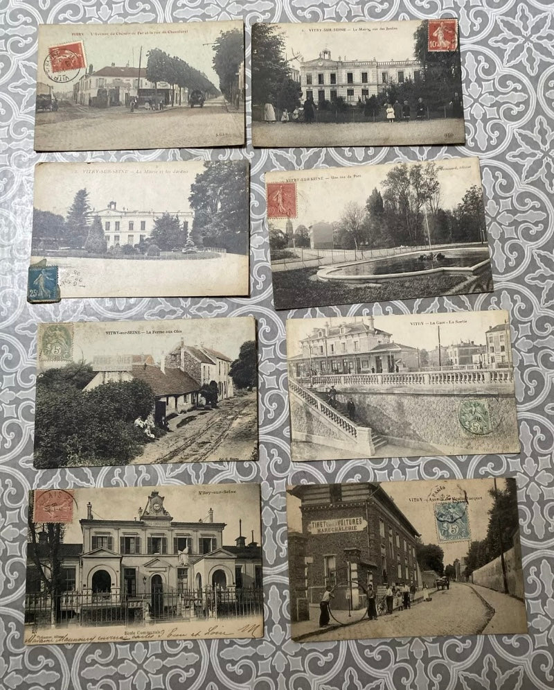 Cartes postales anciennes Vitry sur Seine Lot de 8 Divers début 1900