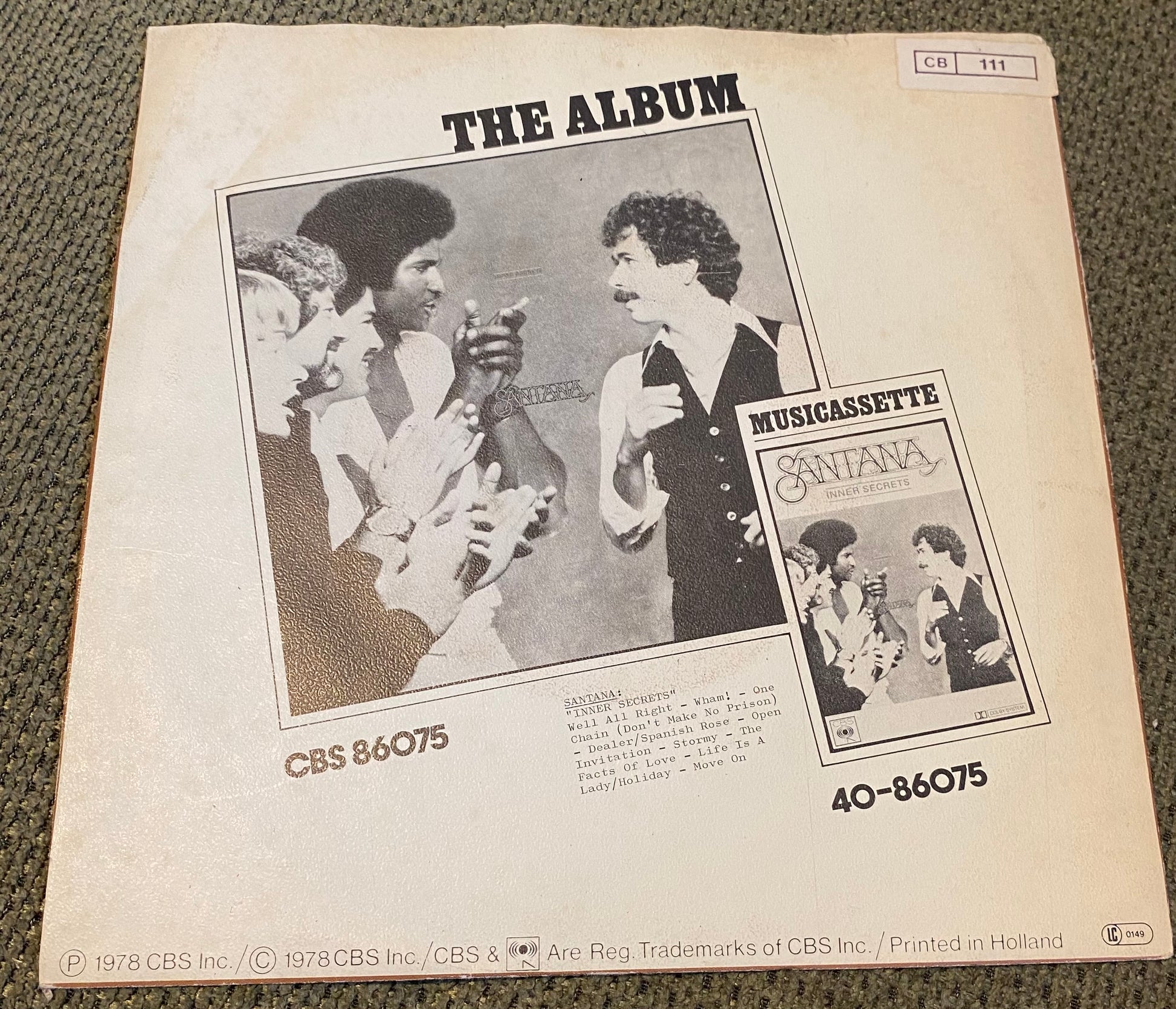 Disque vinyle 45 tours Santana. One chain