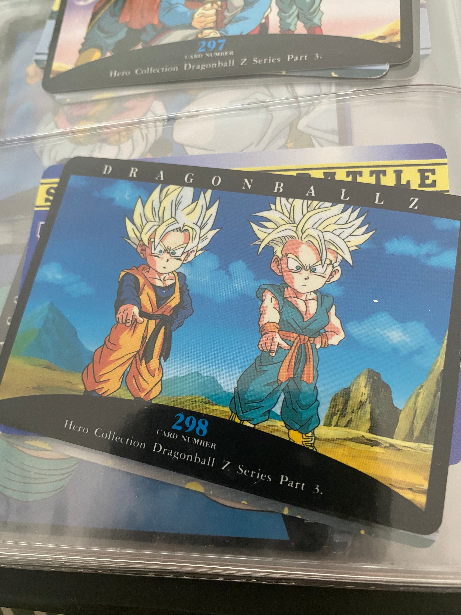 Dragon Ball Z part 3. Cartes de collection numéro 296.297.298 Lot de 3