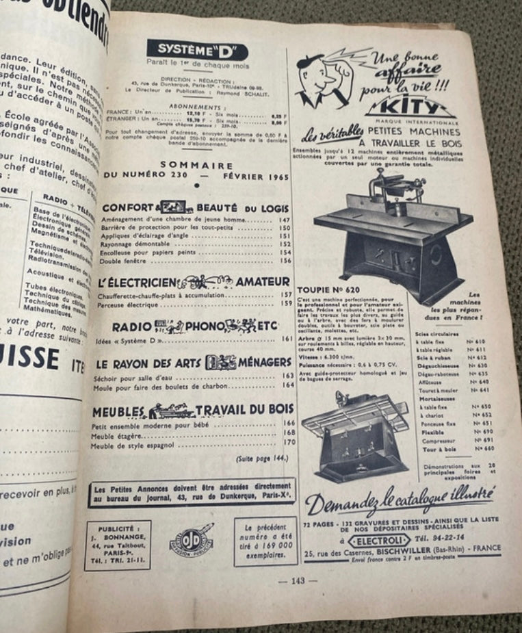 Magazine ancien Système D doublez vos fenêtres 1965