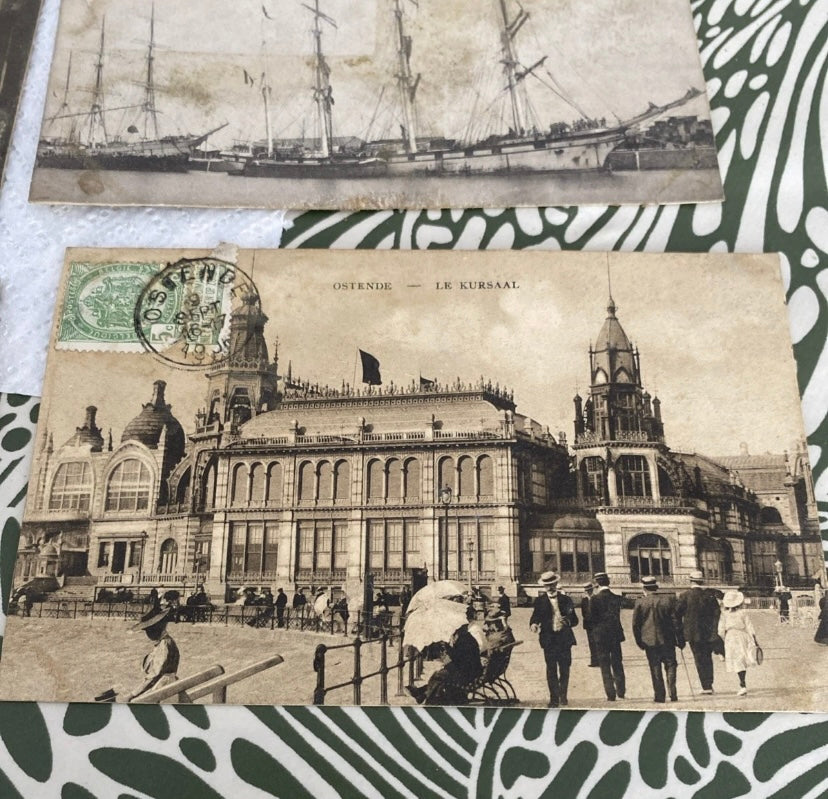 Cartes postales anciennes Ostende Lot de 4. Début 1900