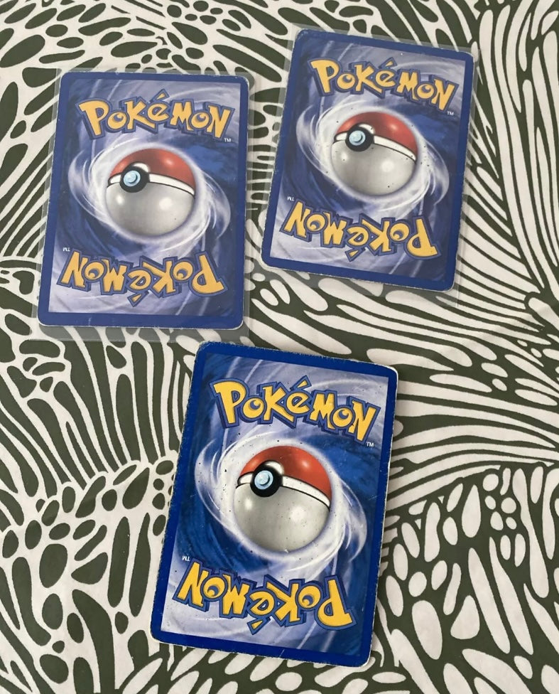 Cartes de collection Pokémon Nintendo 1ere génération en anglais HP. Lot de 3
