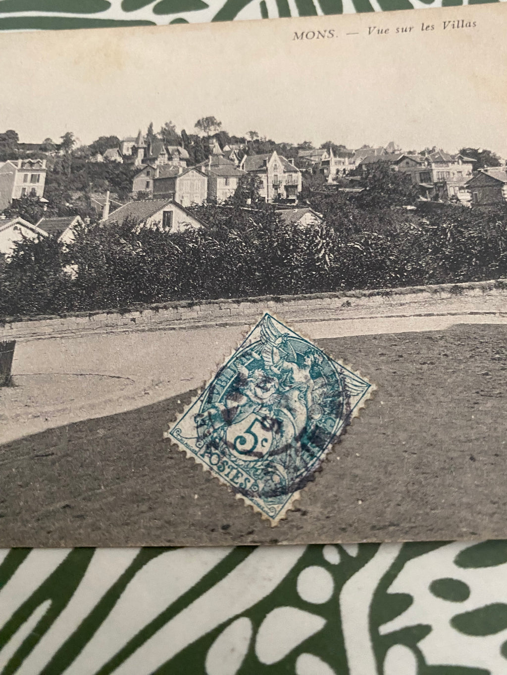 Carte postale ancienne Mons. Vu sur les villas.
