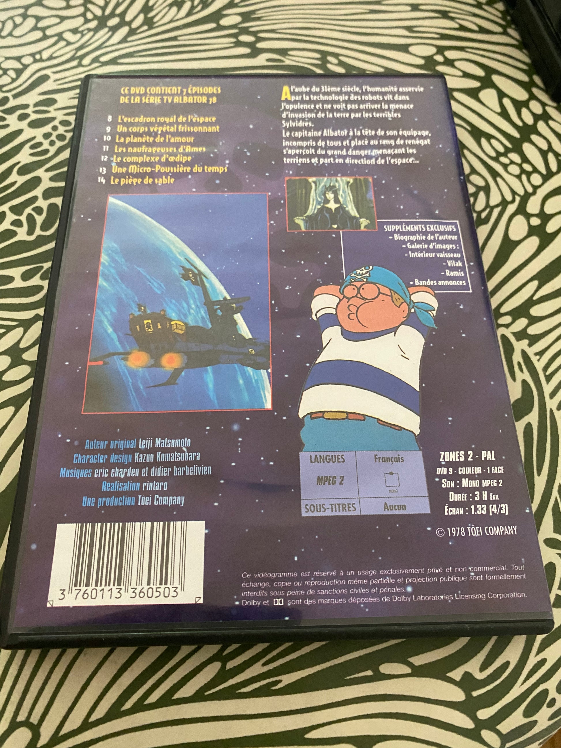 DVD Manga Albator Le Corsaire de l’Espace. Vol 2 épisodes 8 a 14