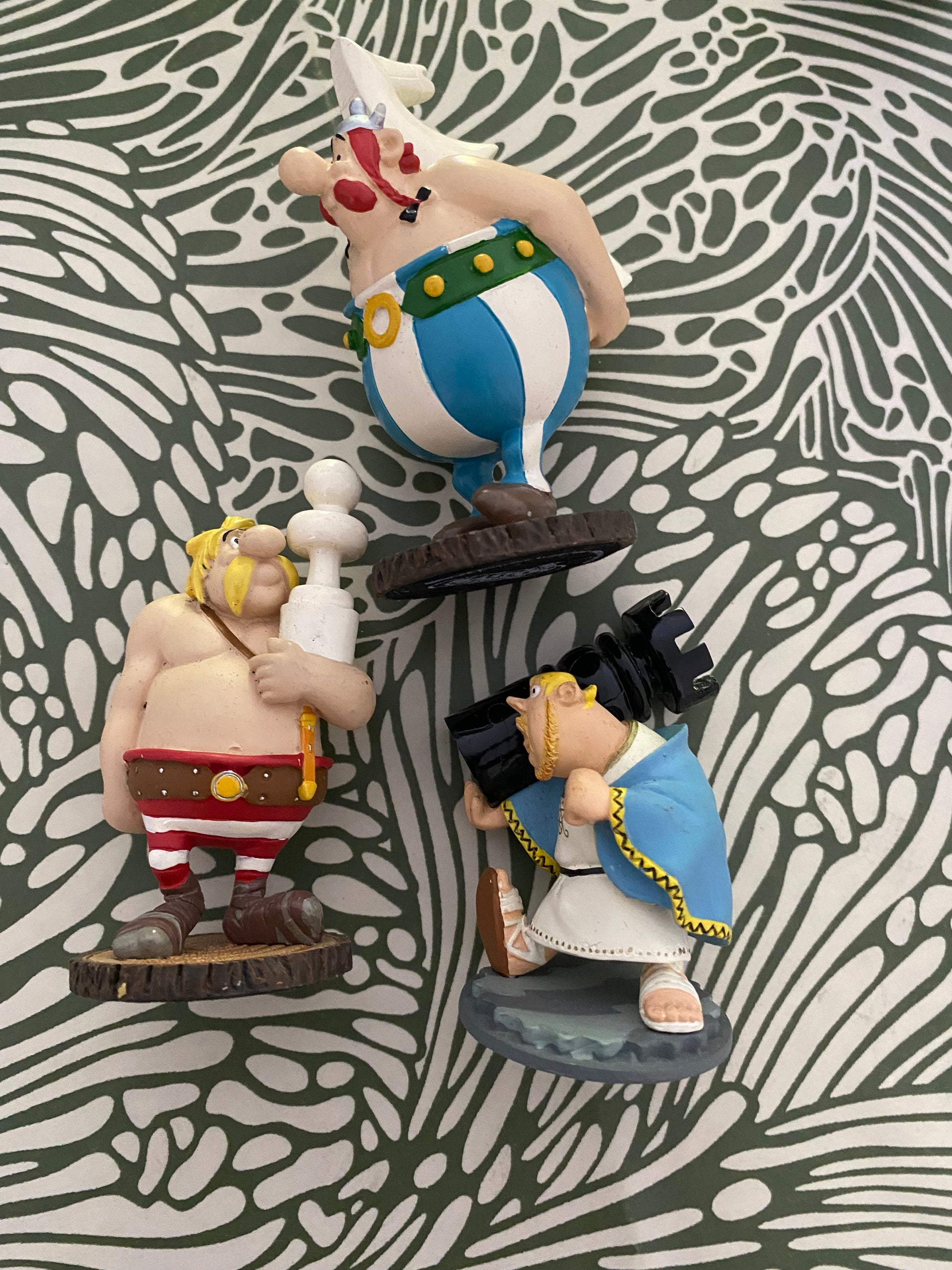 Figurines anciennes en plomb Astérix et Obelix Plastoy. Pour jeux d’échecs Lot de 3.