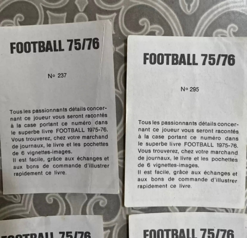 Images Football 1975-1976 Reims. Troyes. Nice. Lyon. Nancy. Lot de 5