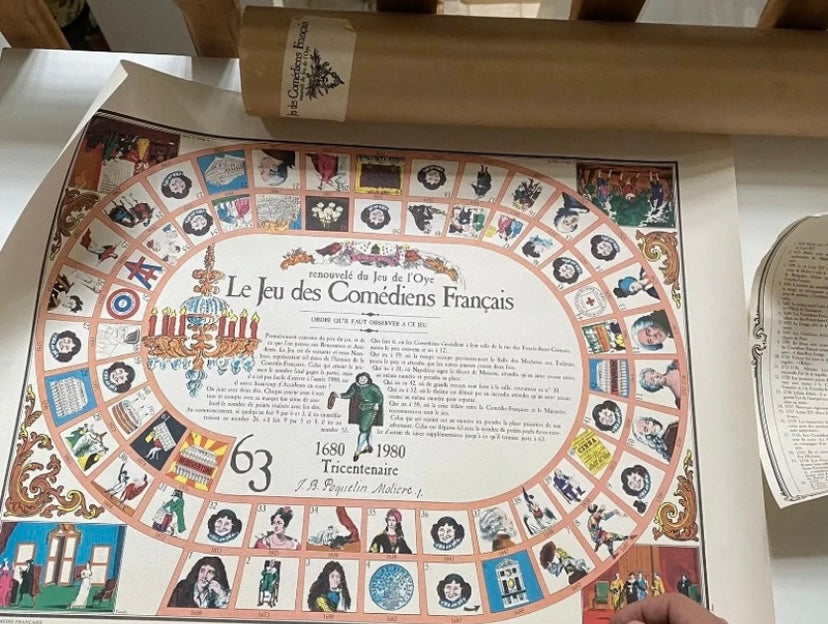 Jeu Ancien Affiche plateau de jeu Les Comptes français