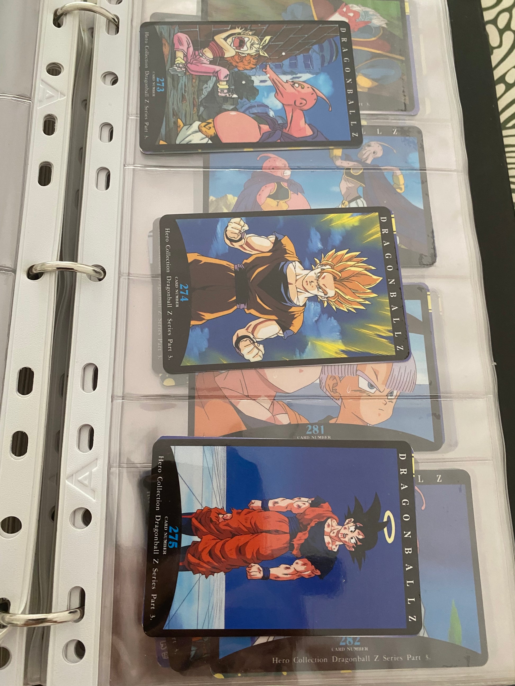 Dragon Ball Z part 3 cartes de collection numéro 273.274.275 Lot de 3