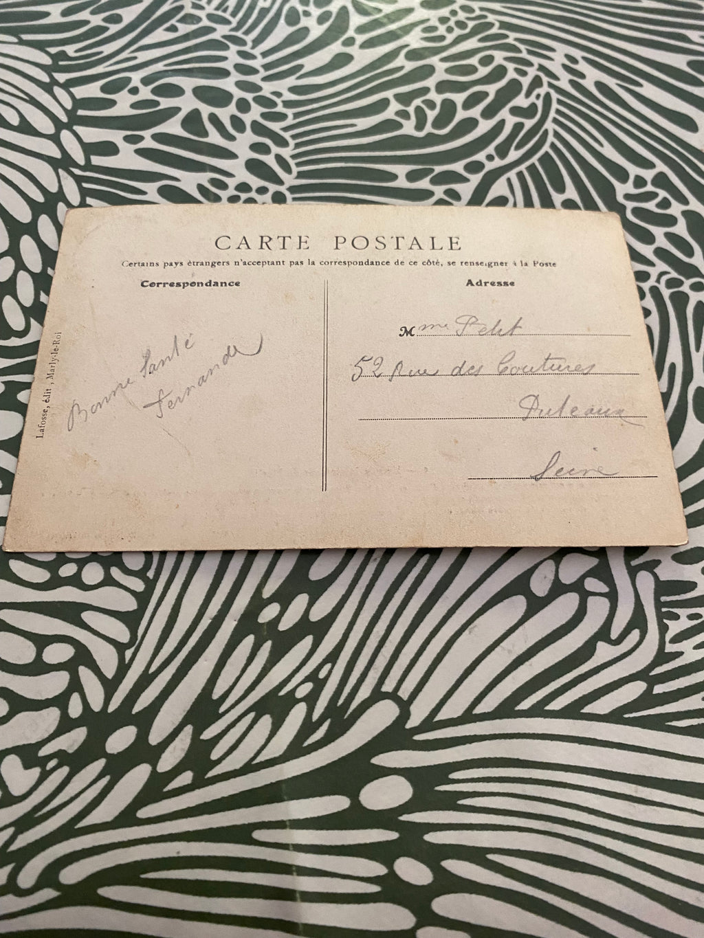 Carte postale ancienne vue de la Cascade de Marli