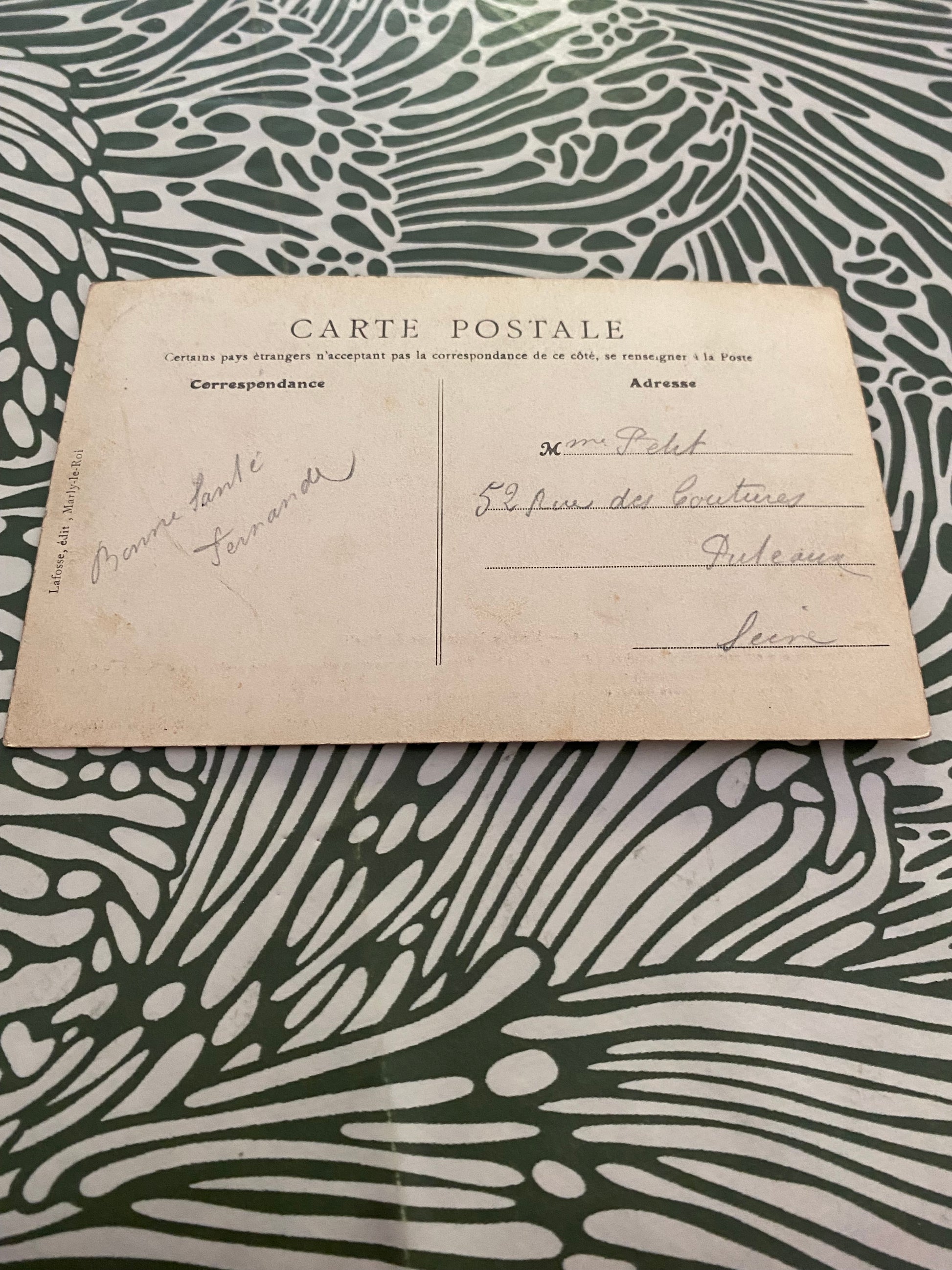 Carte postale ancienne vue de la Cascade de Marli