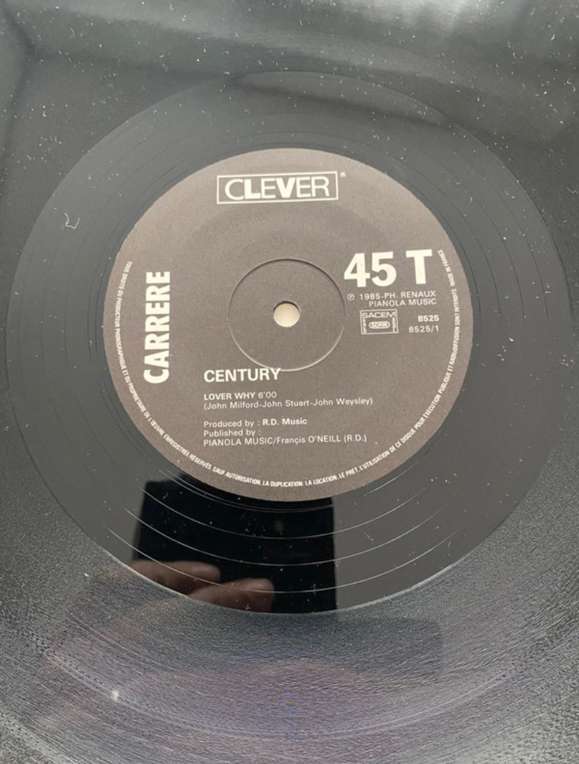 Disque vinyle Maxi 45 tours Century love why