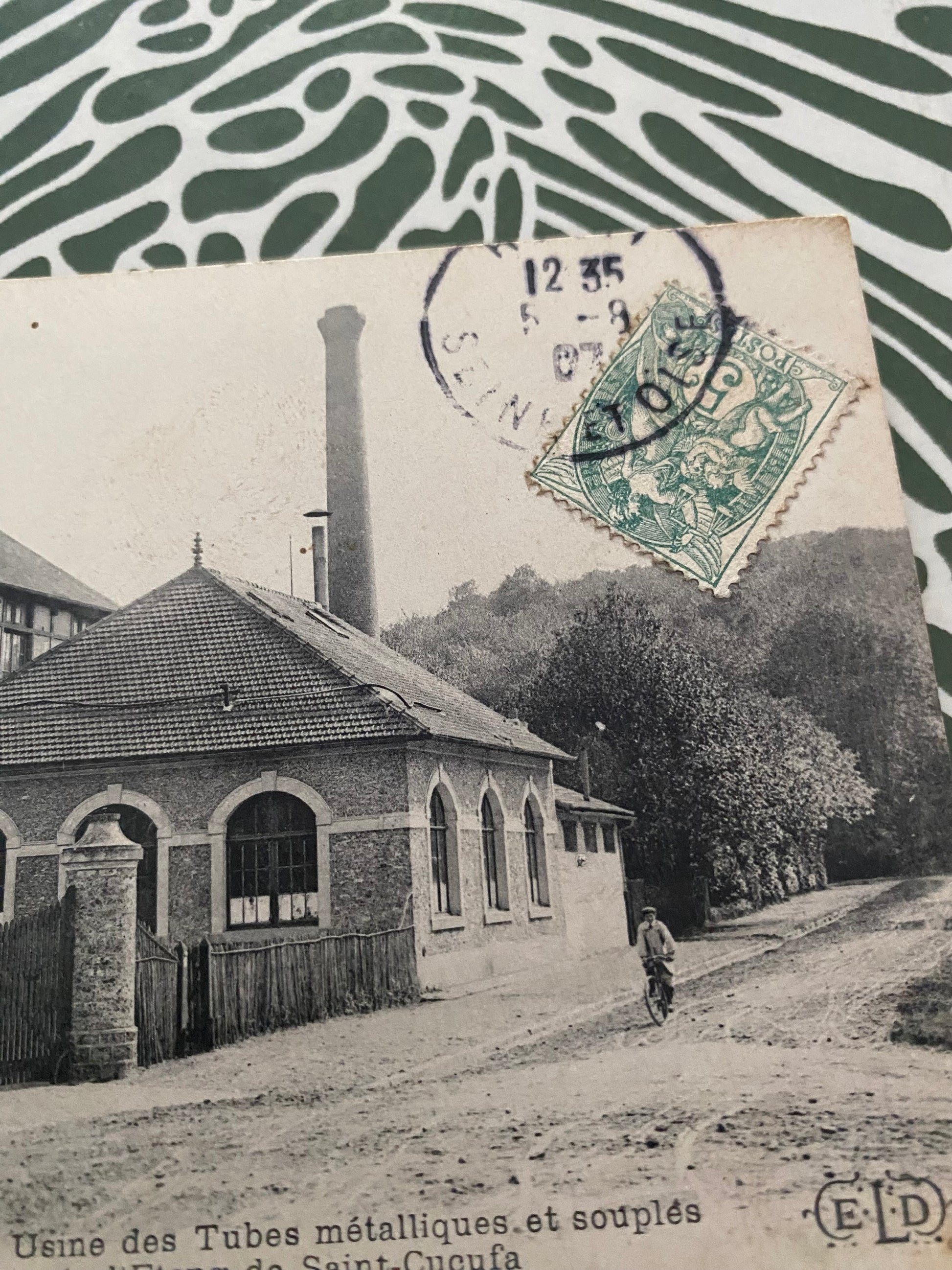 Carte postale ancienne. Hameau de la Jonchère. Usine de tubes Métalliques et souples. Avenue Josephine.