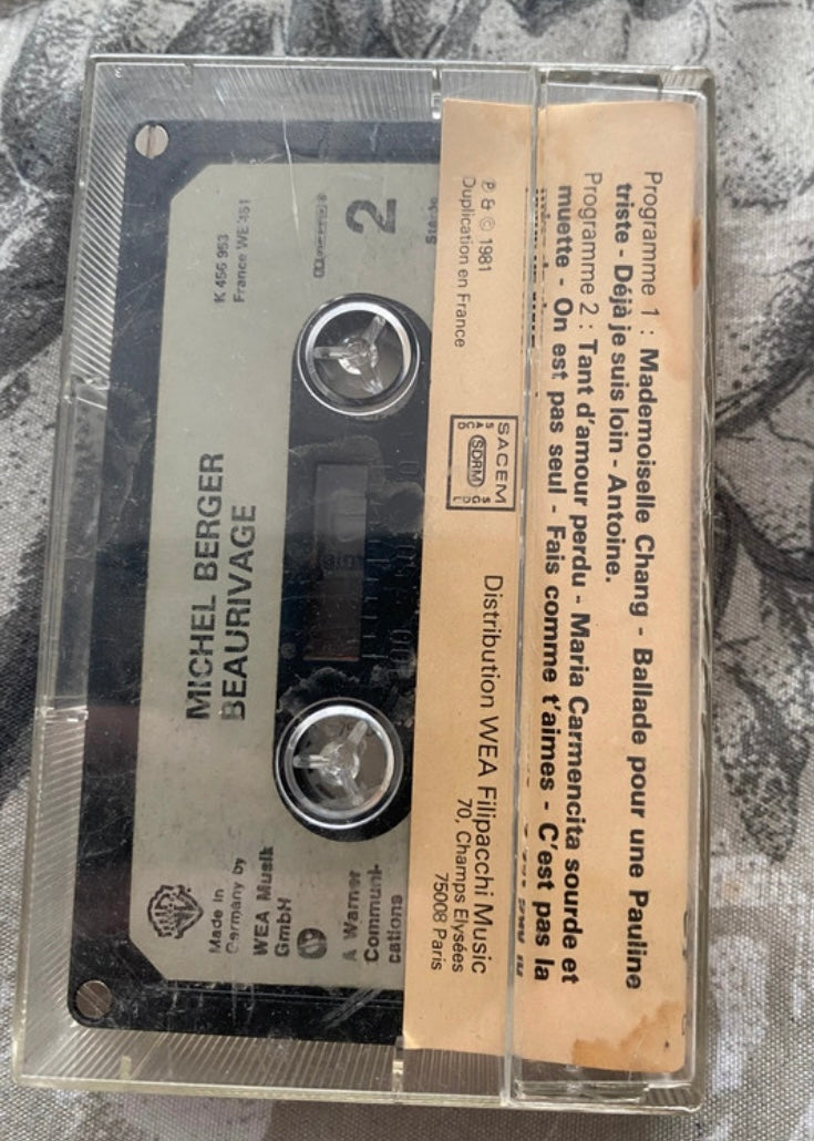 Cassette audio Michel Berger Beaurivage