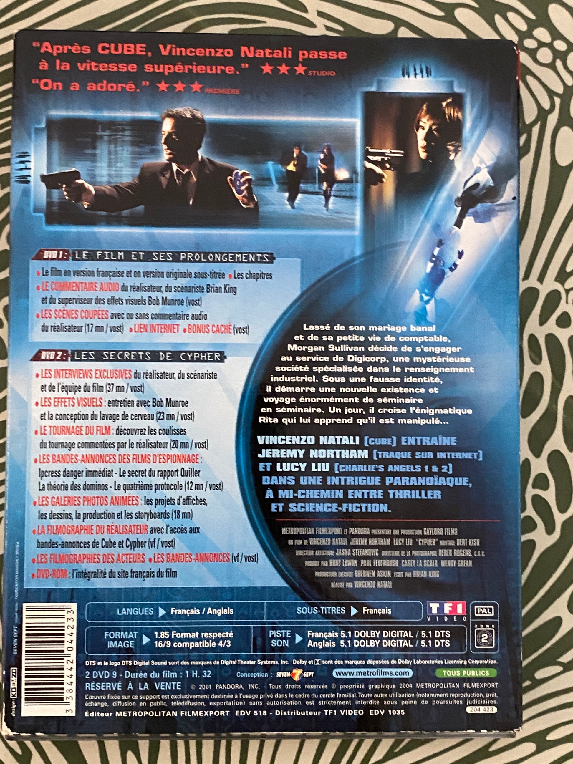 DVD film Cypher. Par le réalisateur de Cube