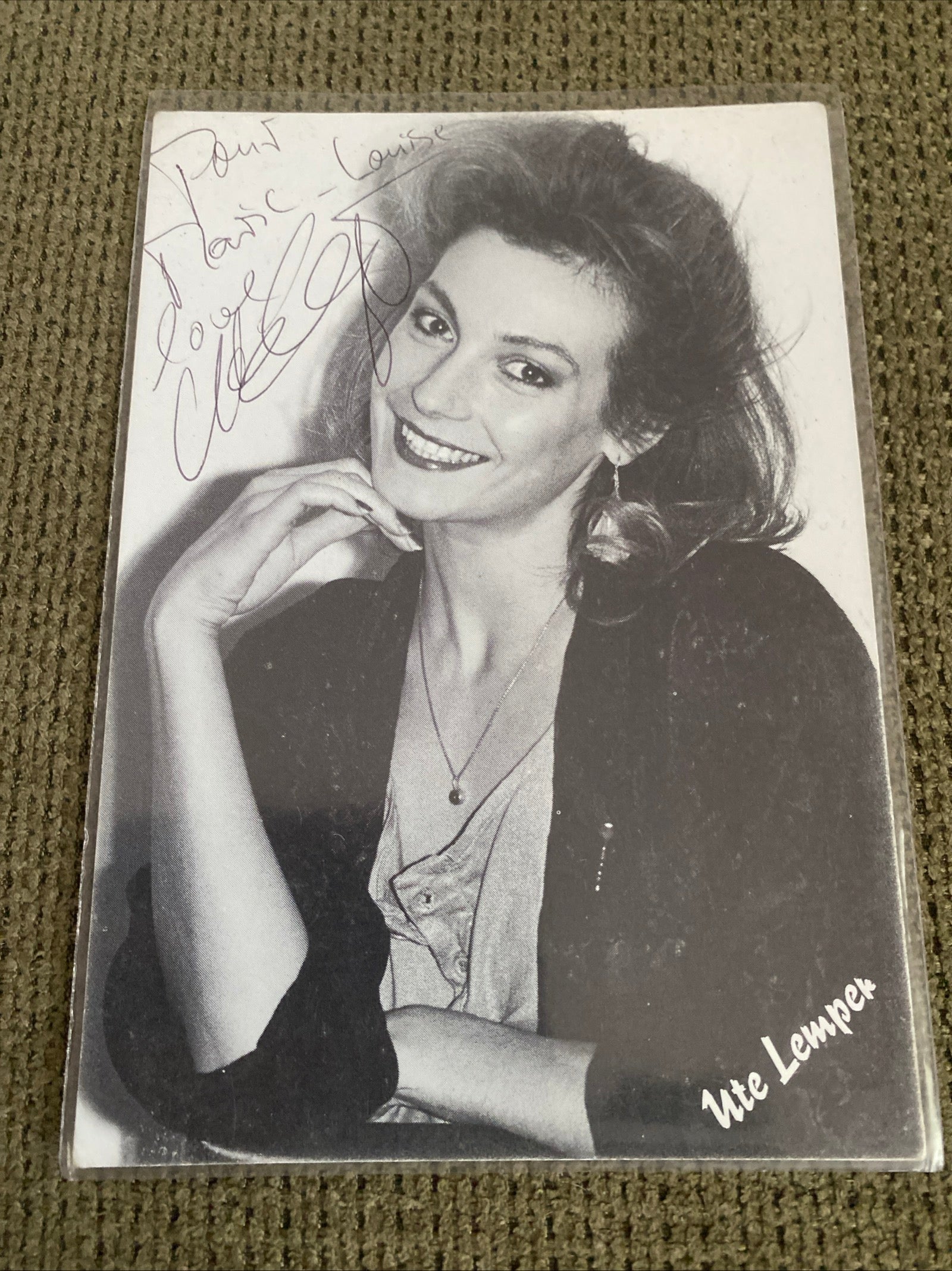 Carte postale carte promo dédicacée Ute Lemper