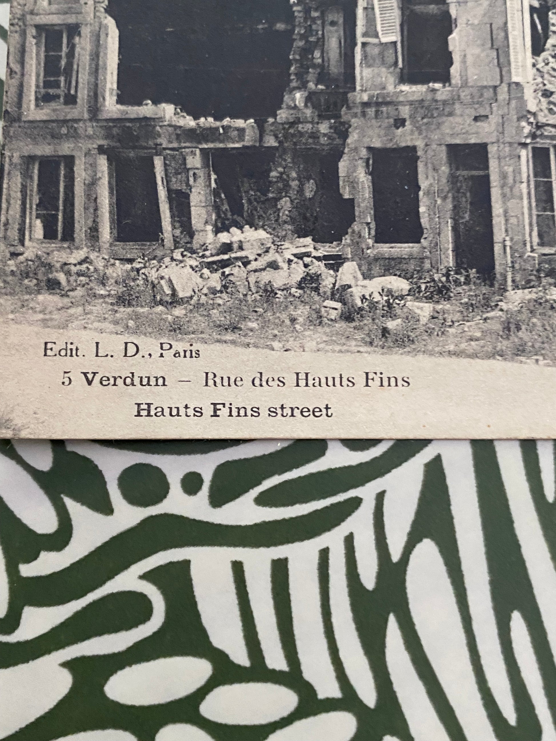 Carte postale ancienne Verdun. Rue des hauts Fins. 1920