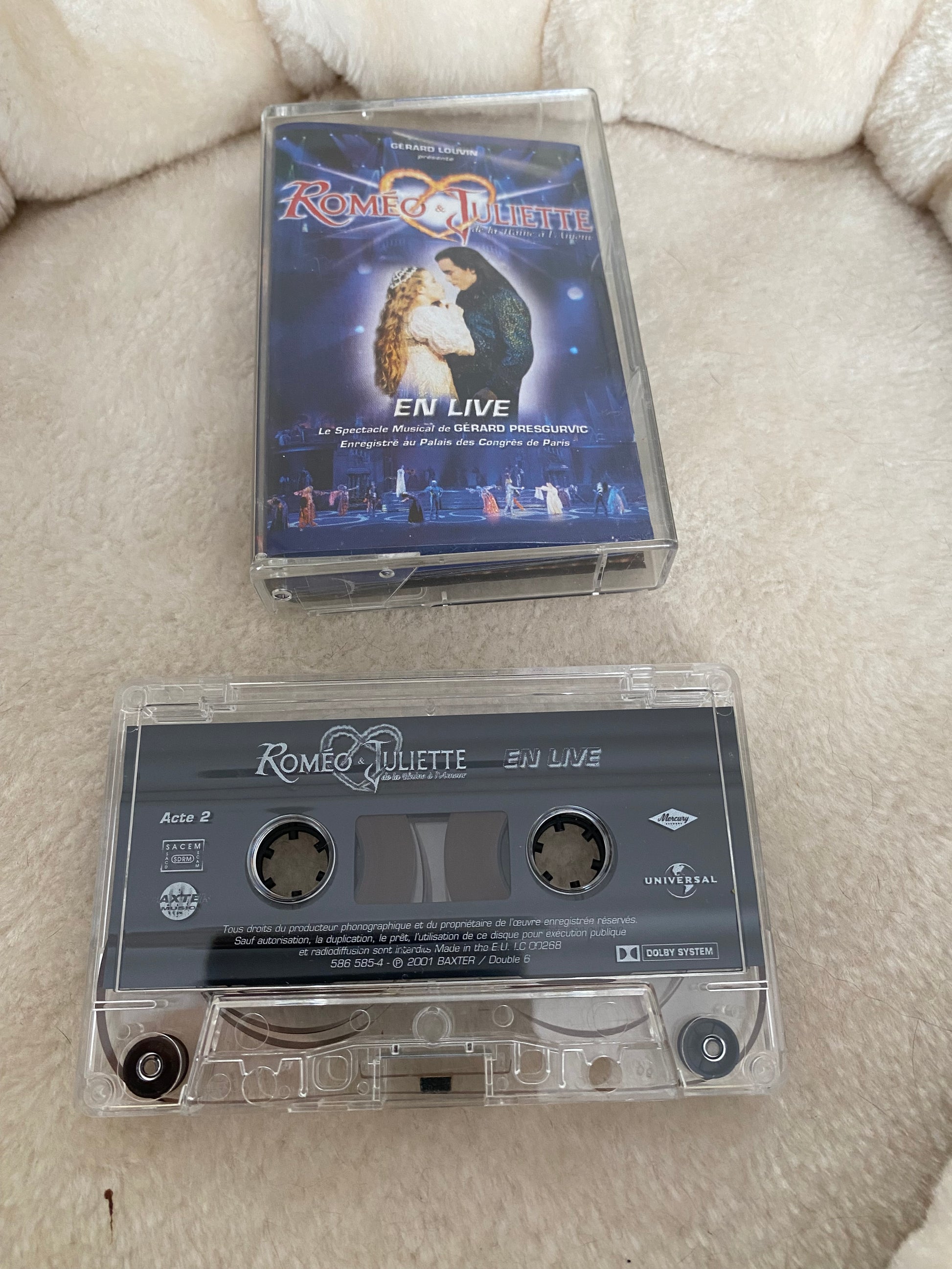 Cassette audio Roméo et Juliette en Live.