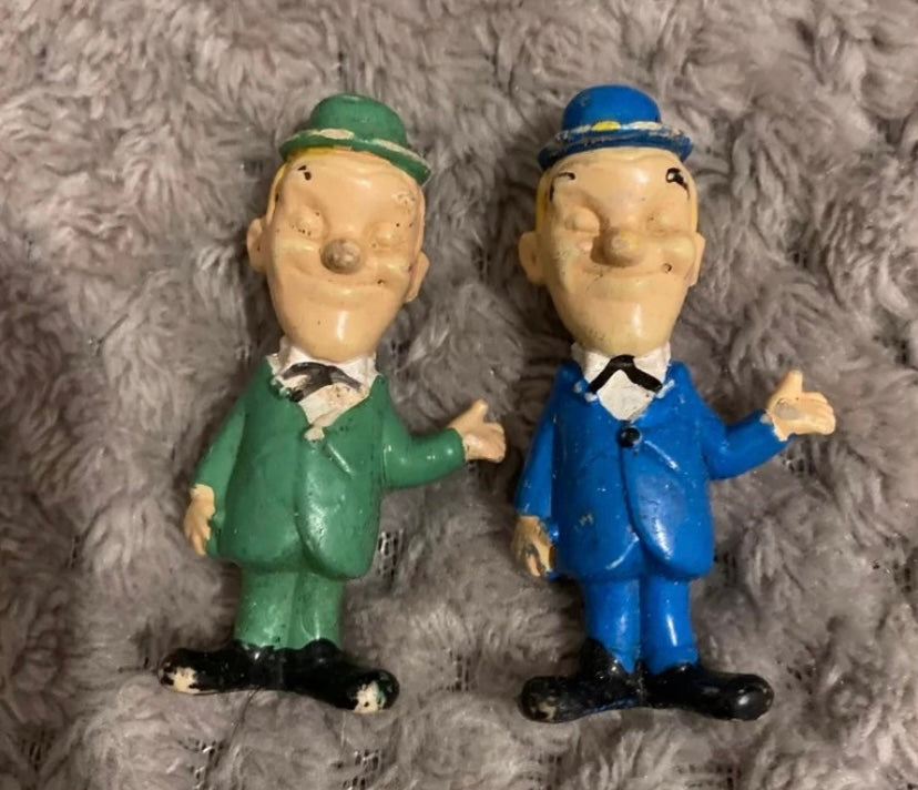 Figurines anciennes Laurel et Hardy. Laurel X 2