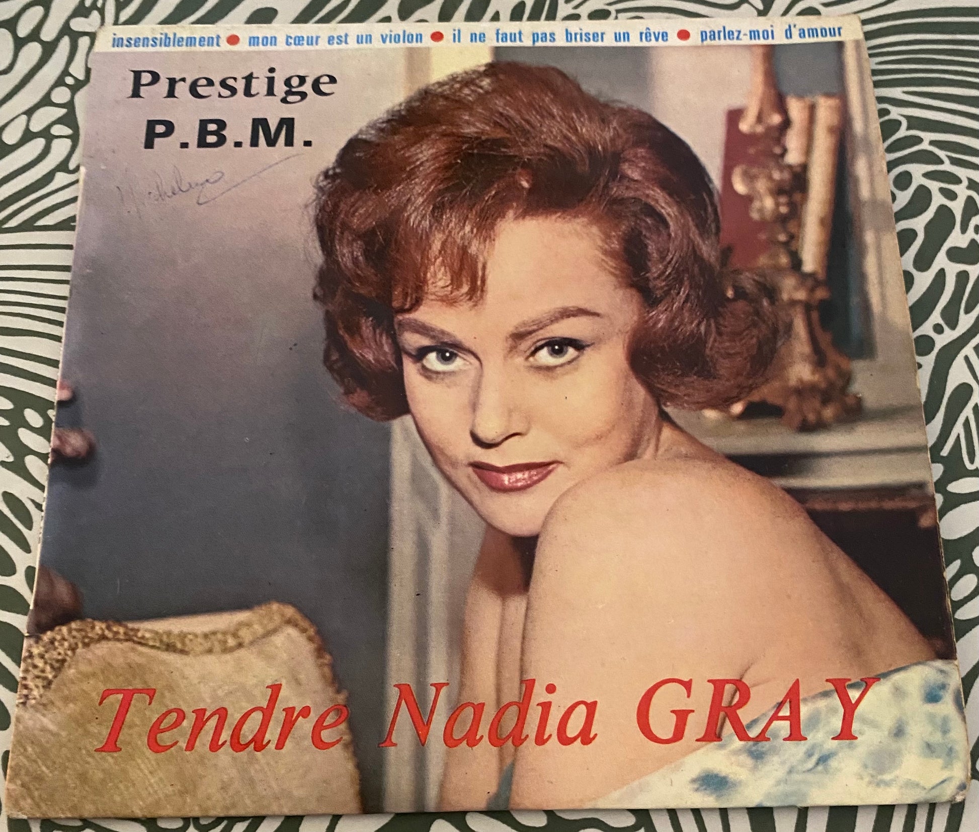 Disque vinyle 45 Tours Tendre Nadia Gray. Insensiblement