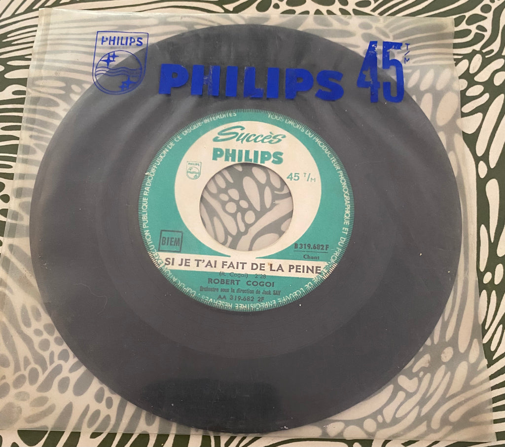 Disque vinyle 45 tours Robert Cogoi. Si un jour