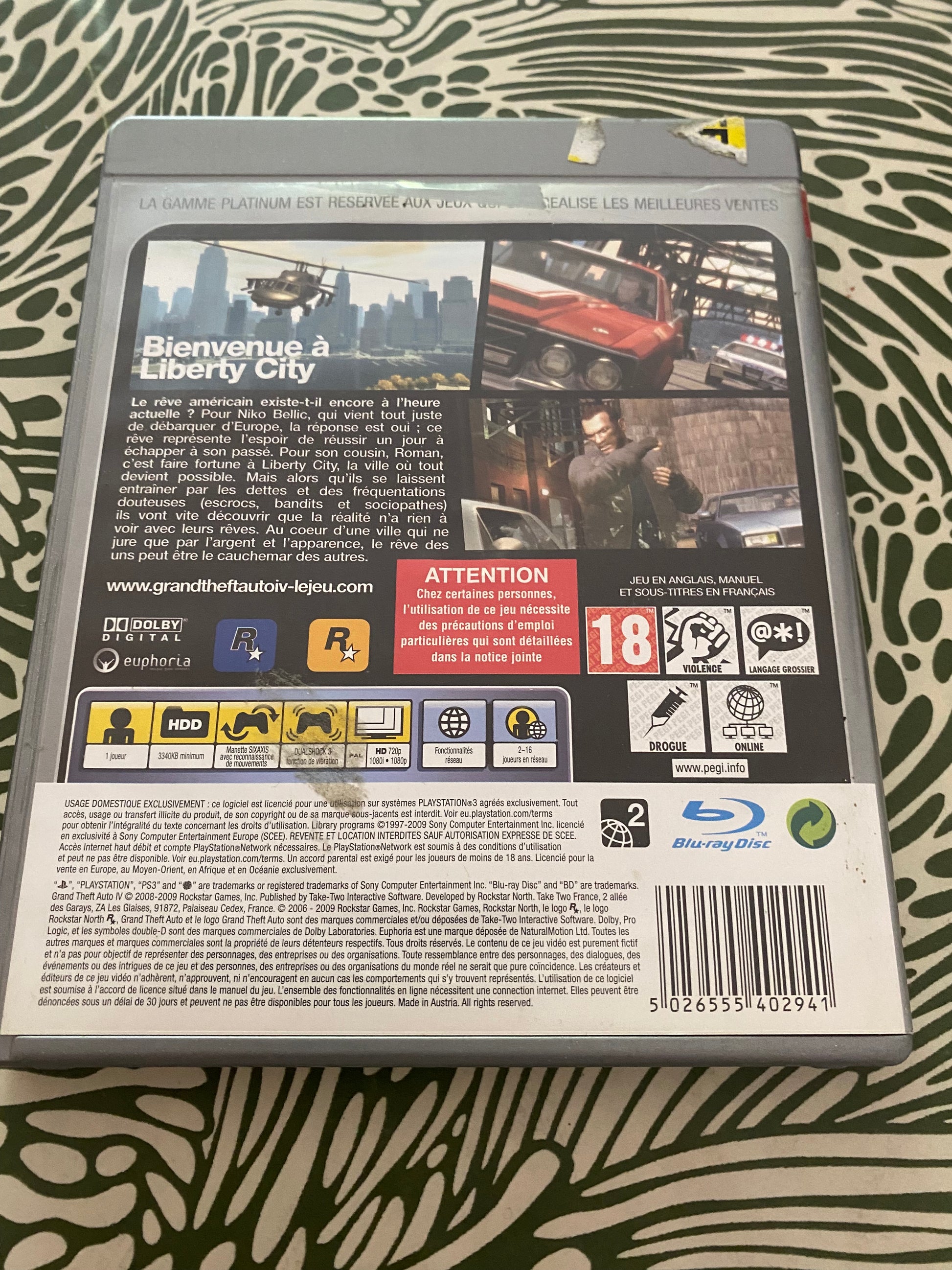Jeu PS2 Grand Theft Auto IV