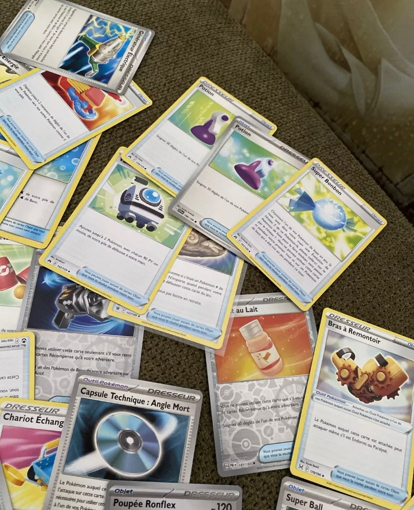 Cartes de collection Pokémon Dresseur Lot de 76. Sorties des boosters