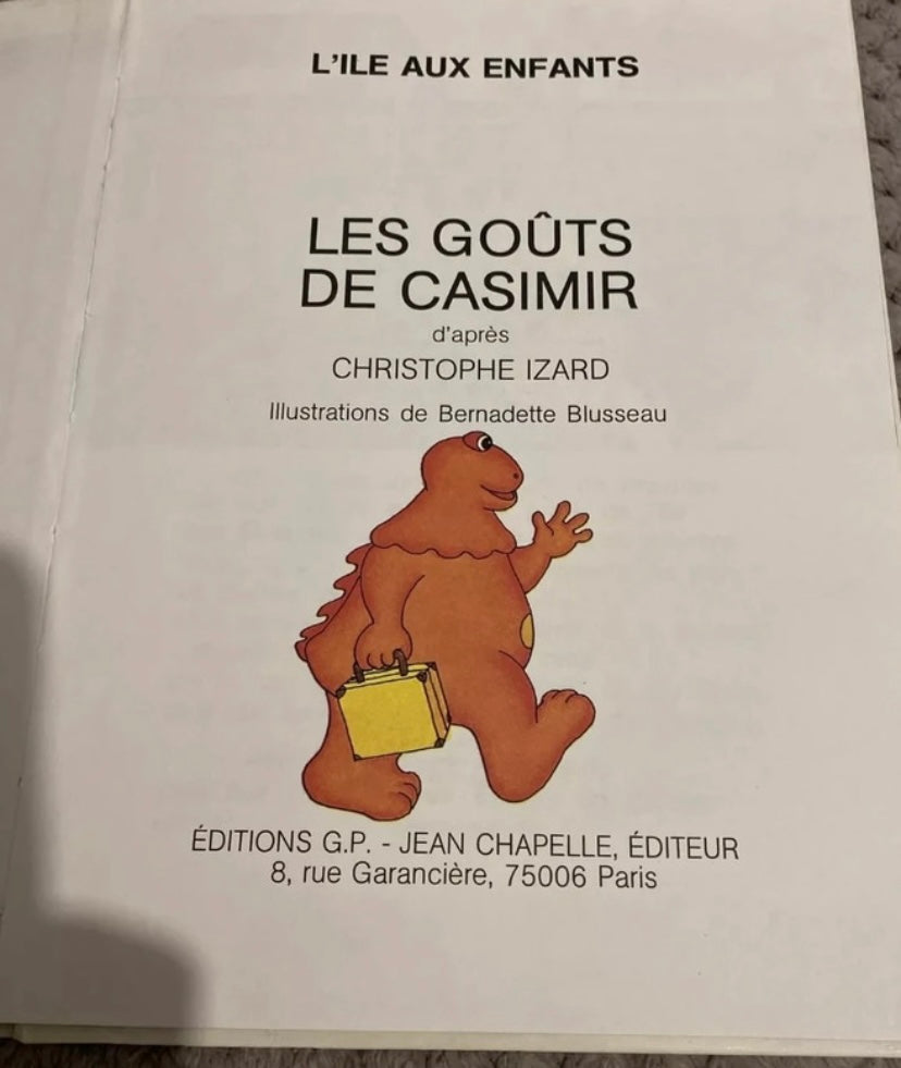 Livre ancien Casimir. Les goûts de Casimir 1979