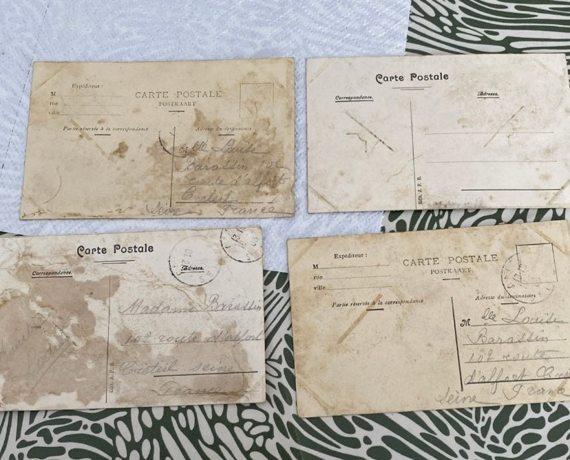 Cartes postales anciennes Ostende Lot de 4. Début 1900