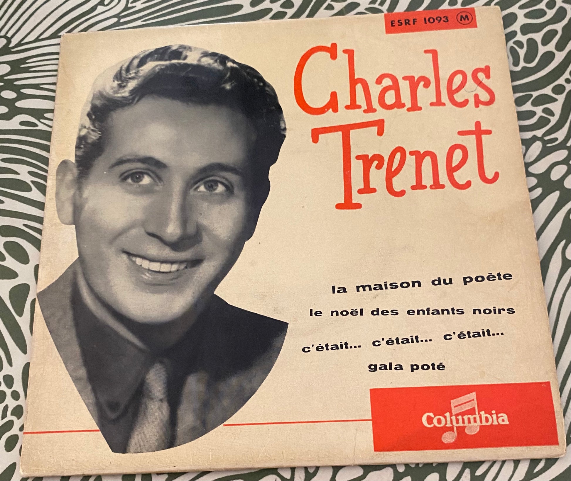 Disque vinyle 45 tours Charles Trenet. La maison du poète