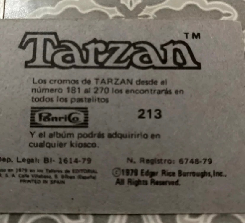 Images Tarzan chromos 1979 Lot de 3. En Italien