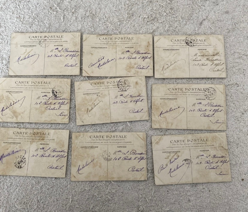 Cartes postales anciennes début 1900 Plaisirs du Dimanche Édition CLP Lot de 9