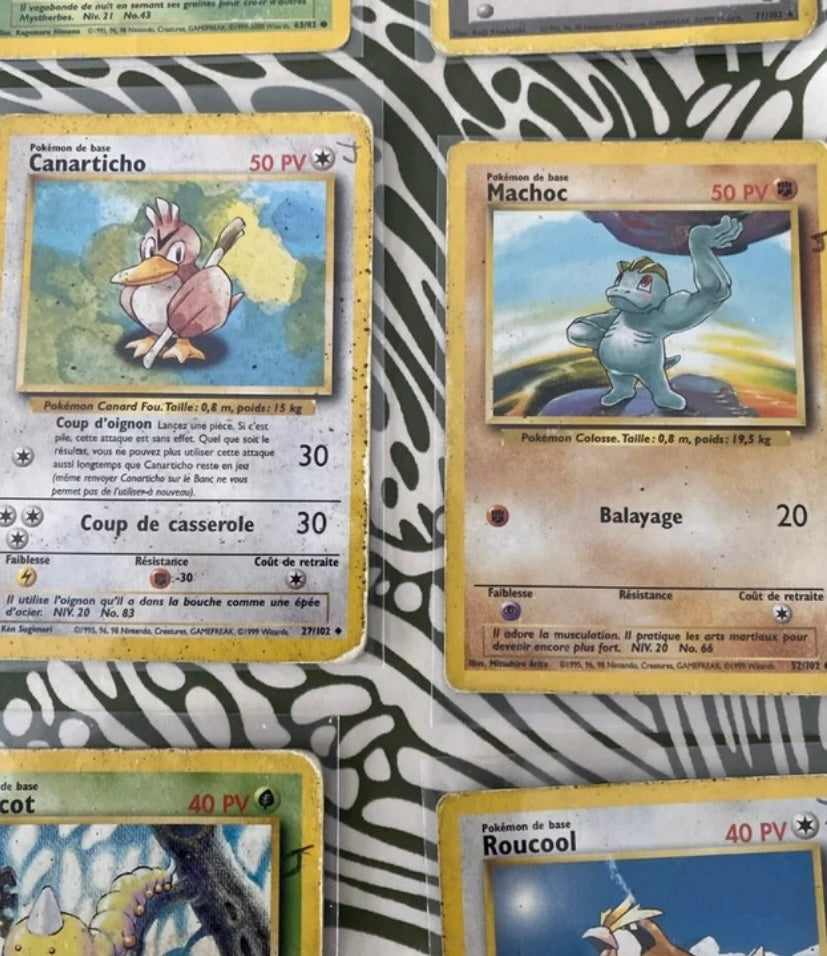 Cartes de collection anciennes Pokémon 1ere génération Nintendo 1999 Lot de 11