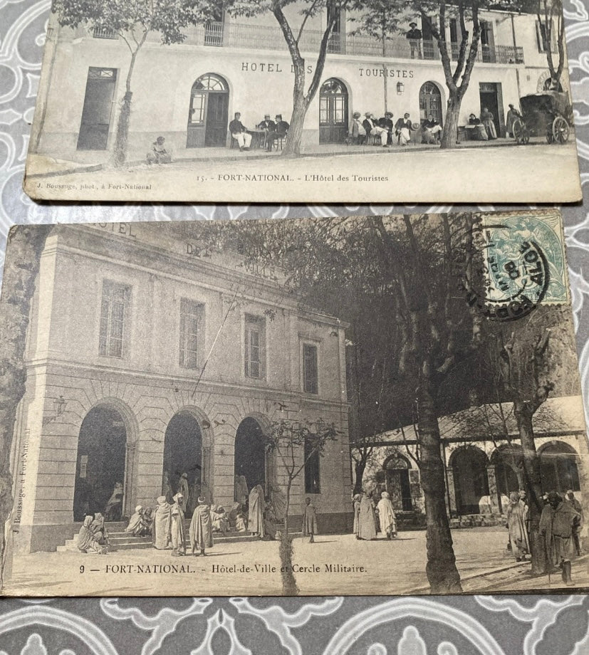 Cartes postales anciennes Fort national d’Algérie Hôtel de Ville et Tourisme Lot de 2