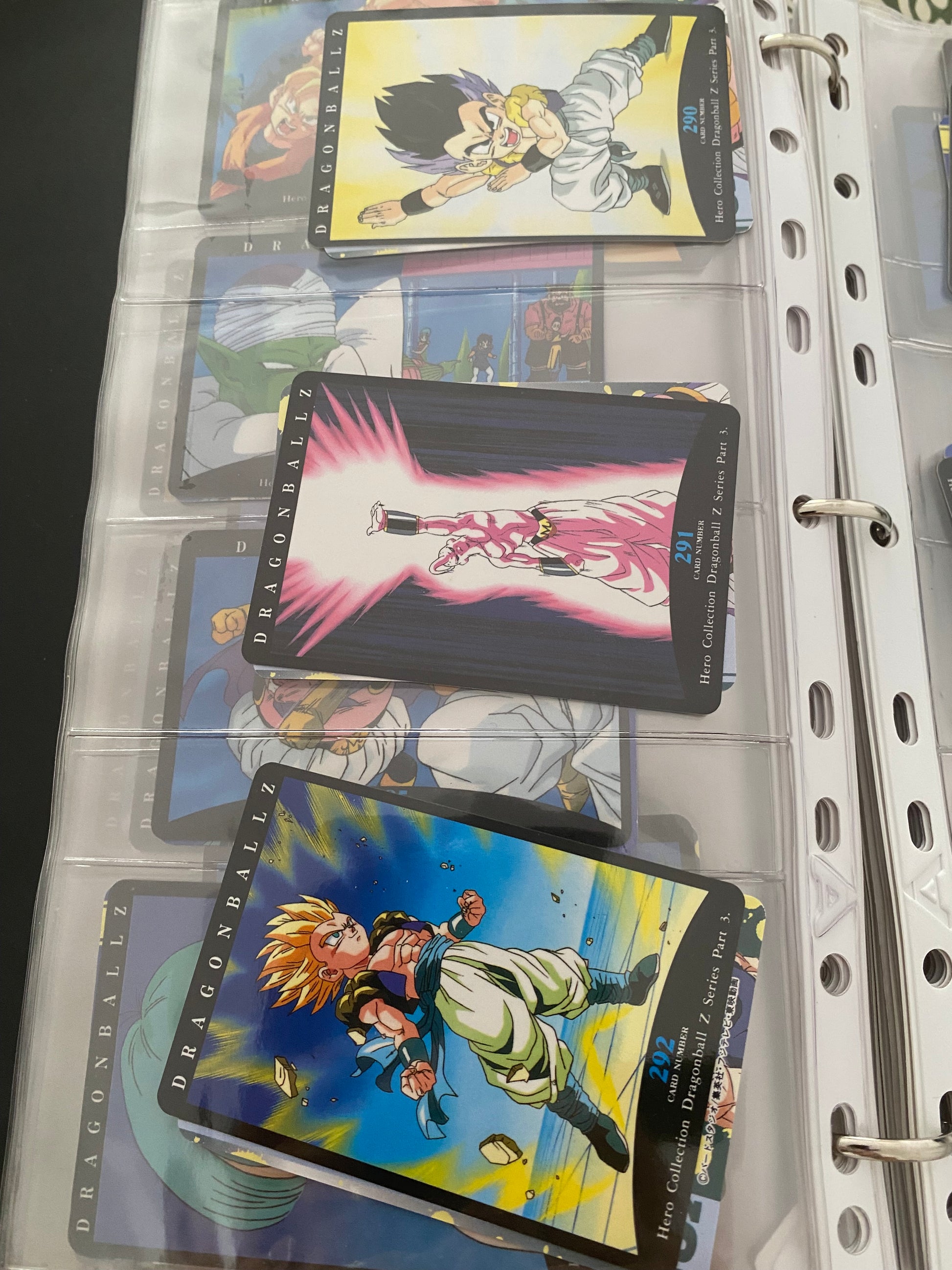 Dragon Ball Z part 3 cartes de collection numéro 290.291.292 Lot de 3